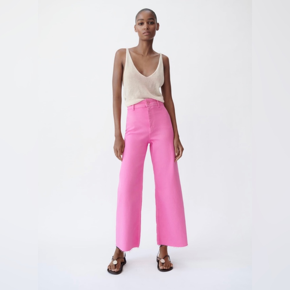 Zara Pink marine jeans size 4
